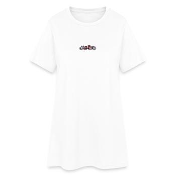 Semi-remorques, camions - Robe T-shirt Femme - blanc - Devant