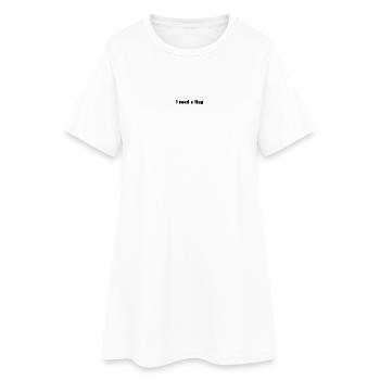 need hug - Robe T-shirt Femme - blanc - Devant