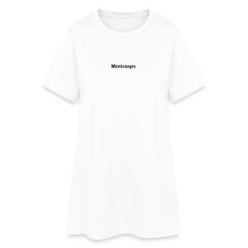 Montenegro - Frauen T-Shirt-Kleid - Weiß - Vorne