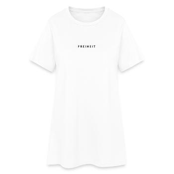 FREIHEIT - Frauen T-Shirt-Kleid - Weiß - Vorne