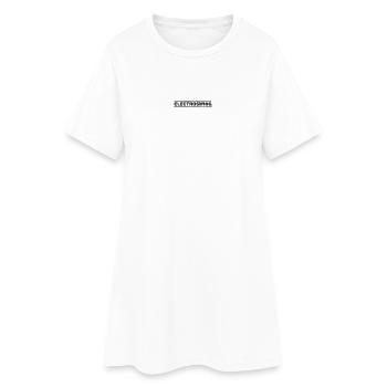 Balançoire électro - Robe T-shirt Femme - blanc - Devant