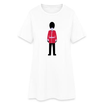 Queen's Guard - Women’s T-Shirt Dress - white - Front