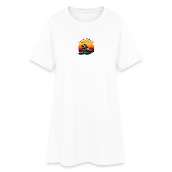 At home under the roof tent - Women’s T-Shirt Dress - white - Front