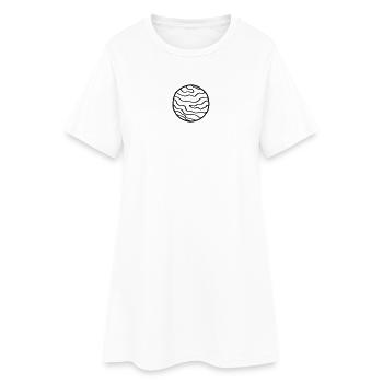 Planète Simple Space Doodle - Robe T-shirt Femme - blanc - Devant