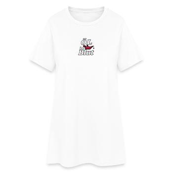 Auto Tuning Schrauber Kult Shirt, Öl im Blut (25) - Frauen T-Shirt-Kleid - Weiß - Vorne