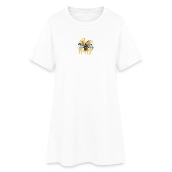 Bee Happy Illustration - Robe T-shirt Femme - blanc - Devant