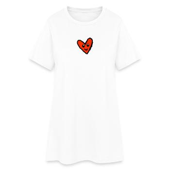 SAINT VALENTIN. COEUR. JE T'AIME. I LOVE YOU - Robe T-shirt Femme - blanc - Devant