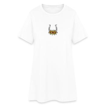 Motif de fer à cheval tournesol - Robe T-shirt Femme - blanc - Devant