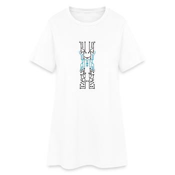 technologie électronique ligne connexion puce de D - Robe T-shirt Femme - blanc - Devant