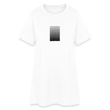 Beaucoup de lignes lignes de motif - Robe T-shirt Femme - blanc - Devant