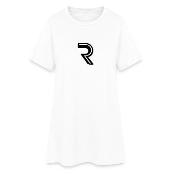 R Logo - Frauen T-Shirt-Kleid - Weiß - Vorne