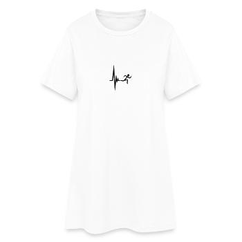 Herzschlag Puls Frequenz Icon Rennen - Frauen T-Shirt-Kleid - Weiß - Vorne