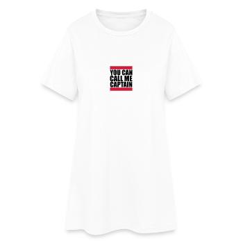 Vous pouvez m'appeler capitaine Logo - Robe T-shirt Femme - blanc - Devant