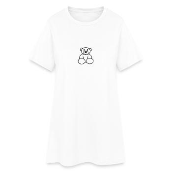 Jouet Teddy gentil bébé - Robe T-shirt Femme - blanc - Devant