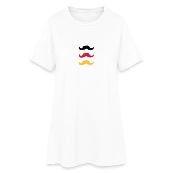 Moustaches pour l'Allemagne - Robe T-shirt Femme - blanc - Devant