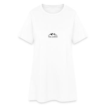TRAIL & ERROR Logo Black - Women’s T-Shirt Dress - white - Front