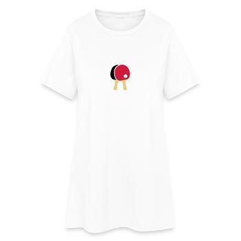 tennis de table - Robe T-shirt Femme - blanc - Devant