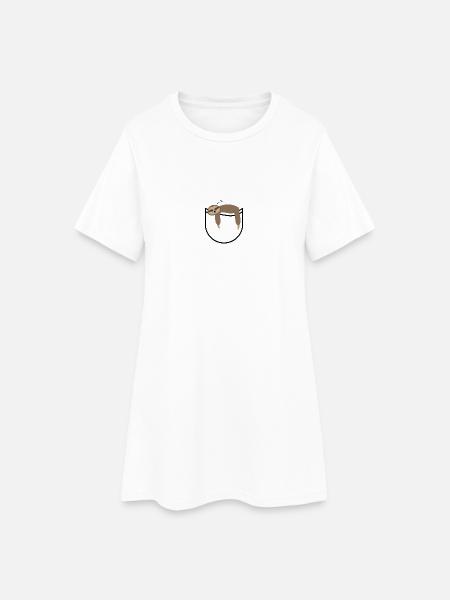 Pocket sloth - Women’s T-Shirt Dress - white