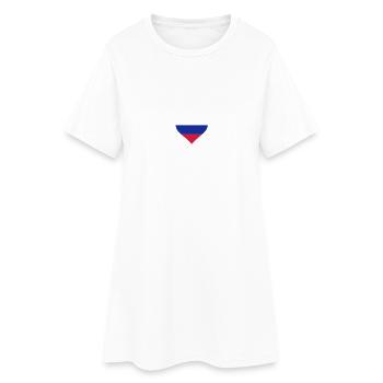 coeur russie - Robe T-shirt Femme - blanc - Devant