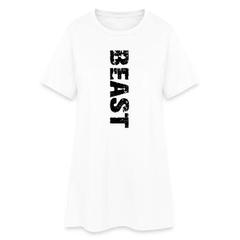 BEAST – Stärke und Selbstbewusstsein pur - Frauen T-Shirt-Kleid - Weiß - Vorne