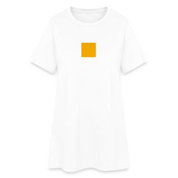 Minimal Orange Square Design - Women’s T-Shirt Dress - white - Front