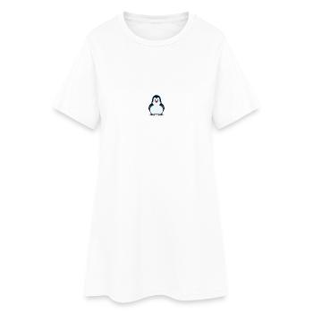 petit pingouin - Robe T-shirt Femme - blanc - Devant