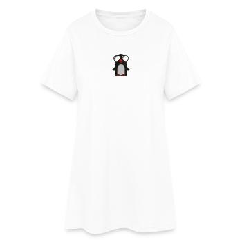 funky pinguin - Women’s T-Shirt Dress - white - Front