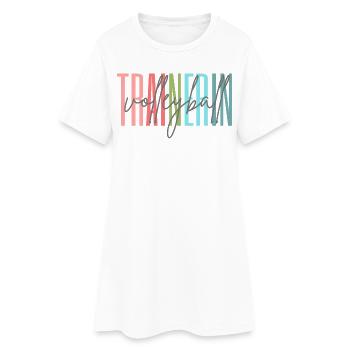Trainerin Volleyball Volleyballtrainerin Geschenk - Frauen T-Shirt-Kleid - Weiß - Vorne