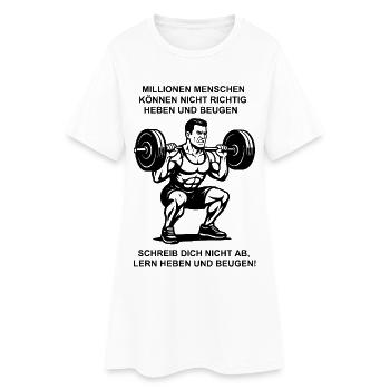 Motivation pour la dynamophilie - Robe T-shirt Femme - blanc - Devant