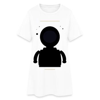 Minimalist Black Moon - Women’s T-Shirt Dress - white - Front