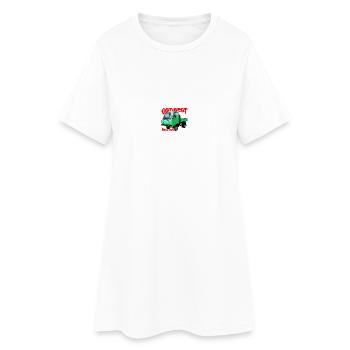 Multicar M25 bunt - Frauen T-Shirt-Kleid - Weiß - Vorne