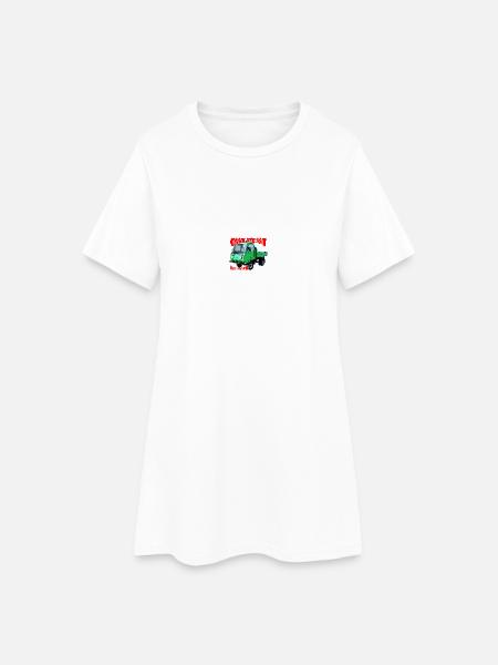 Multicar M25 bunt - Frauen T-Shirt-Kleid - Weiß