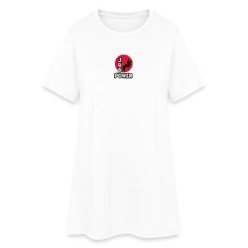 JudoPower Logo - Frauen T-Shirt-Kleid - Weiß - Vorne