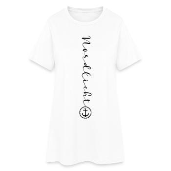 Nordlicht - Frauen T-Shirt-Kleid - Weiß - Vorne
