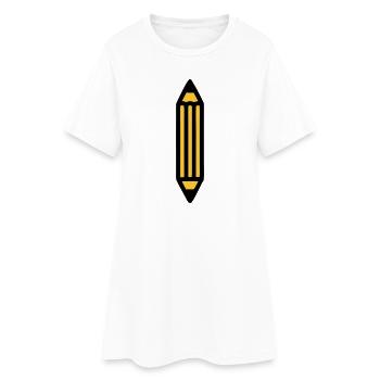 Pencil Writing Author Art - Women’s T-Shirt Dress - white - Front