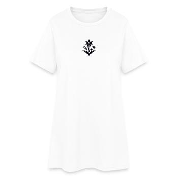 Edelweiß / Blume - Frauen T-Shirt-Kleid - Weiß - Vorne