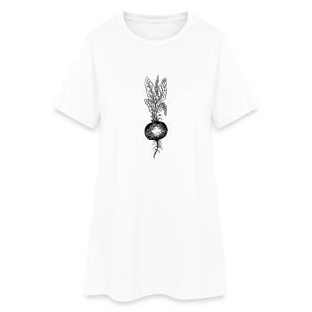 ruebe rueben beet turnip veggie vegetables vegetables - Women’s T-Shirt Dress - white - Front