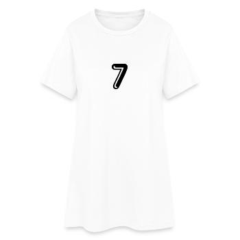 7 - back number - Women’s T-Shirt Dress - white - Front