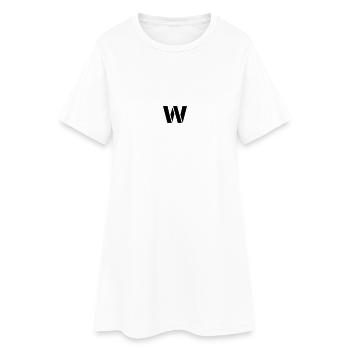 (w) - Frauen T-Shirt-Kleid - Weiß - Vorne