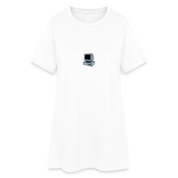 Computer - Women’s T-Shirt Dress - white - Front