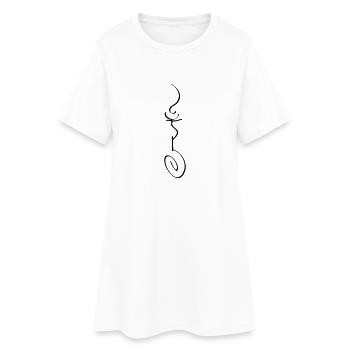 Shisha - Frauen T-Shirt-Kleid - Weiß - Vorne