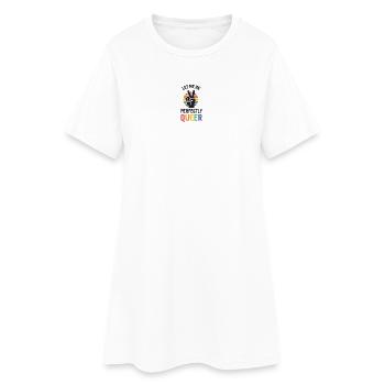 Pride Month - Lass mich perfekt queer sein - Frauen T-Shirt-Kleid - Weiß - Vorne