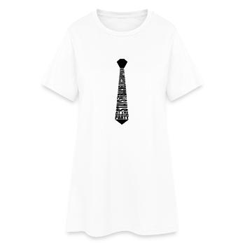 Cravate baccalauréat - Robe T-shirt Femme - blanc - Devant
