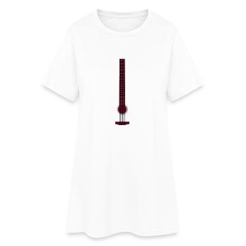 Gitarre Körper guitar body - Frauen T-Shirt-Kleid - Weiß - Vorne