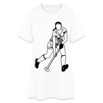 Field hockey player - Women’s T-Shirt Dress - white - Front