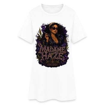 Madame Haze Smoke | Marins Yarn par Cap ́nKush - Robe T-shirt Femme - blanc - Devant