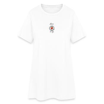 SAINT VALENTIN. EVJF. JE T'AIME. I LOVE YOU. AMOUR - Robe T-shirt Femme - blanc - Devant