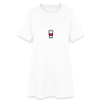Tourné en verre en verre / de tir (2c) - Robe T-shirt Femme - blanc - Devant