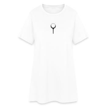 Golfball auf Tee – einfärbbar - Frauen T-Shirt-Kleid - Weiß - Vorne