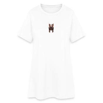 niedliche Tieroutfits, geflecktes Ferkel, Tierbaby - Frauen T-Shirt-Kleid - Weiß - Vorne